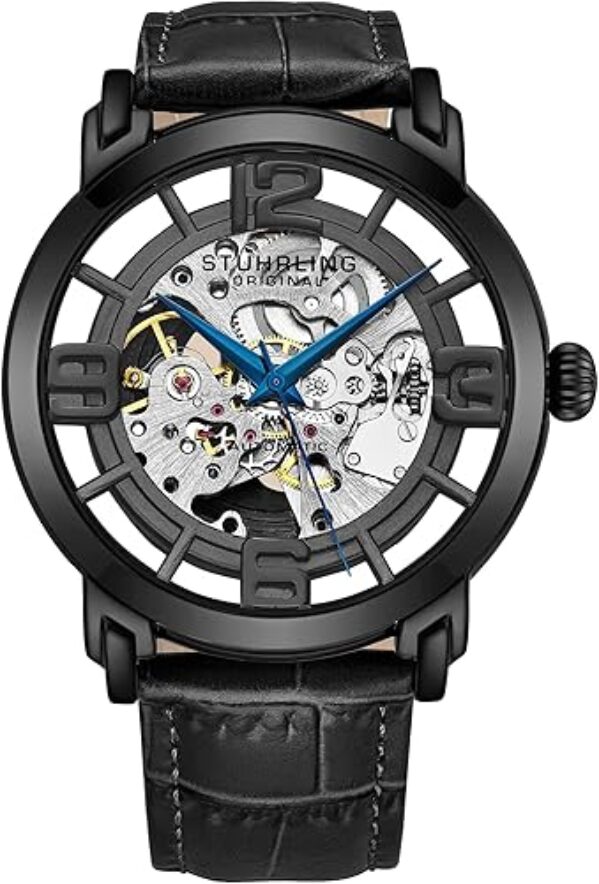 Stuhrling Original Skeleton Automatic Dress Watch – Mens Winchester 44 Elite Mechanical Watch