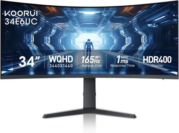 34-inch Curved Ultrawide WQHD 3440×1440 Gaming Monitor
