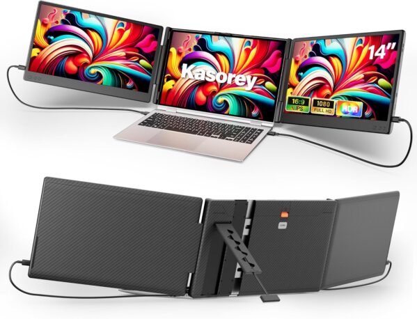 2025 New Upgraded Laptop Screen Extender Portable Monitor, 1080P FHD IPS Screen