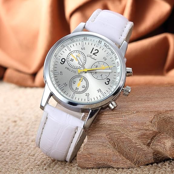 6 Pack Men's Leather Quartz Watch - Image 4