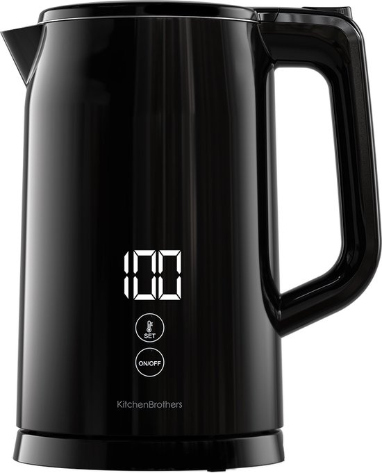 KitchenBrothers 1.7L Adjustable Temp Kettle with Keep Warm Function