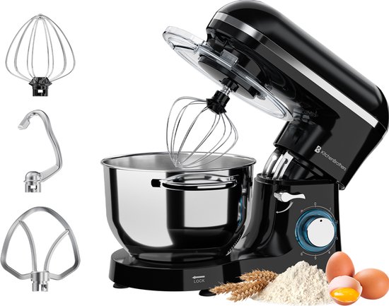 KitchenBrothers 6.2L Stand Mixer 1400W with Tilt-Head Design