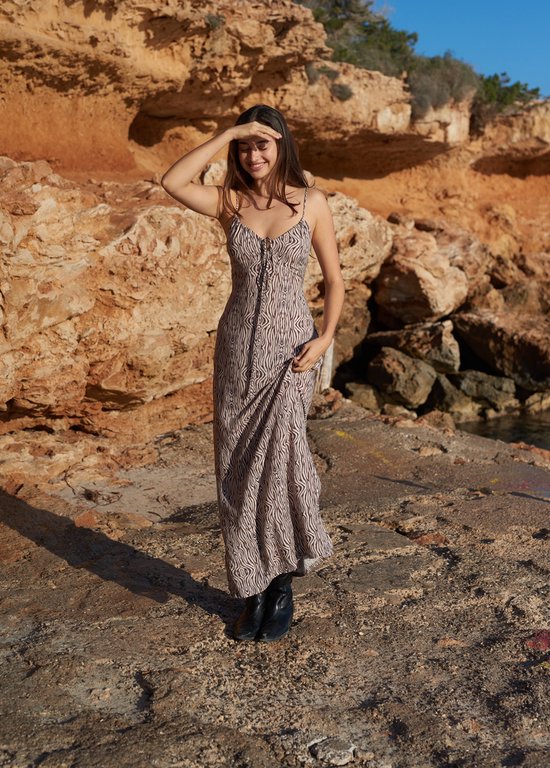 Trendy Zebra Print Slipdress with Adjustable Straps