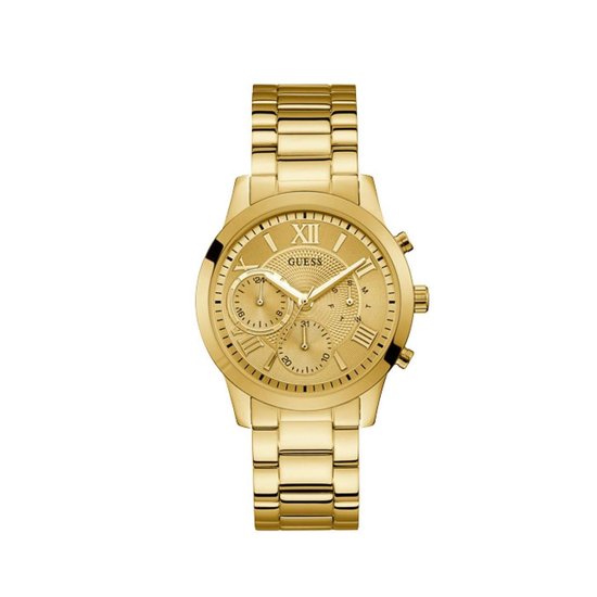 Guess Gold Tone Solar Quartz Analog Watch – Stainless Steel