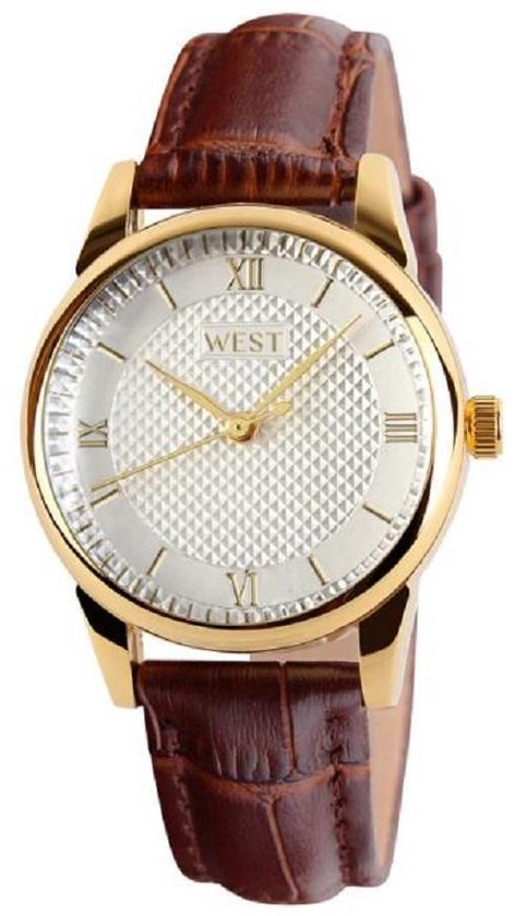 Amsterdam Women’s Analog Watch – Brown Leather Band – 30mm